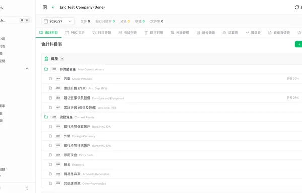 会计科目表